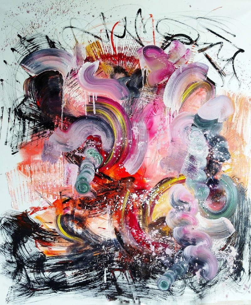 Light in darkness, pintura expresionista